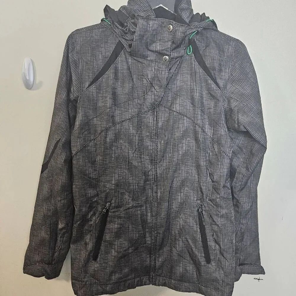 Columbia Women's Bugaboo Interchange Jacket Black Vertical Print Medium SL7027